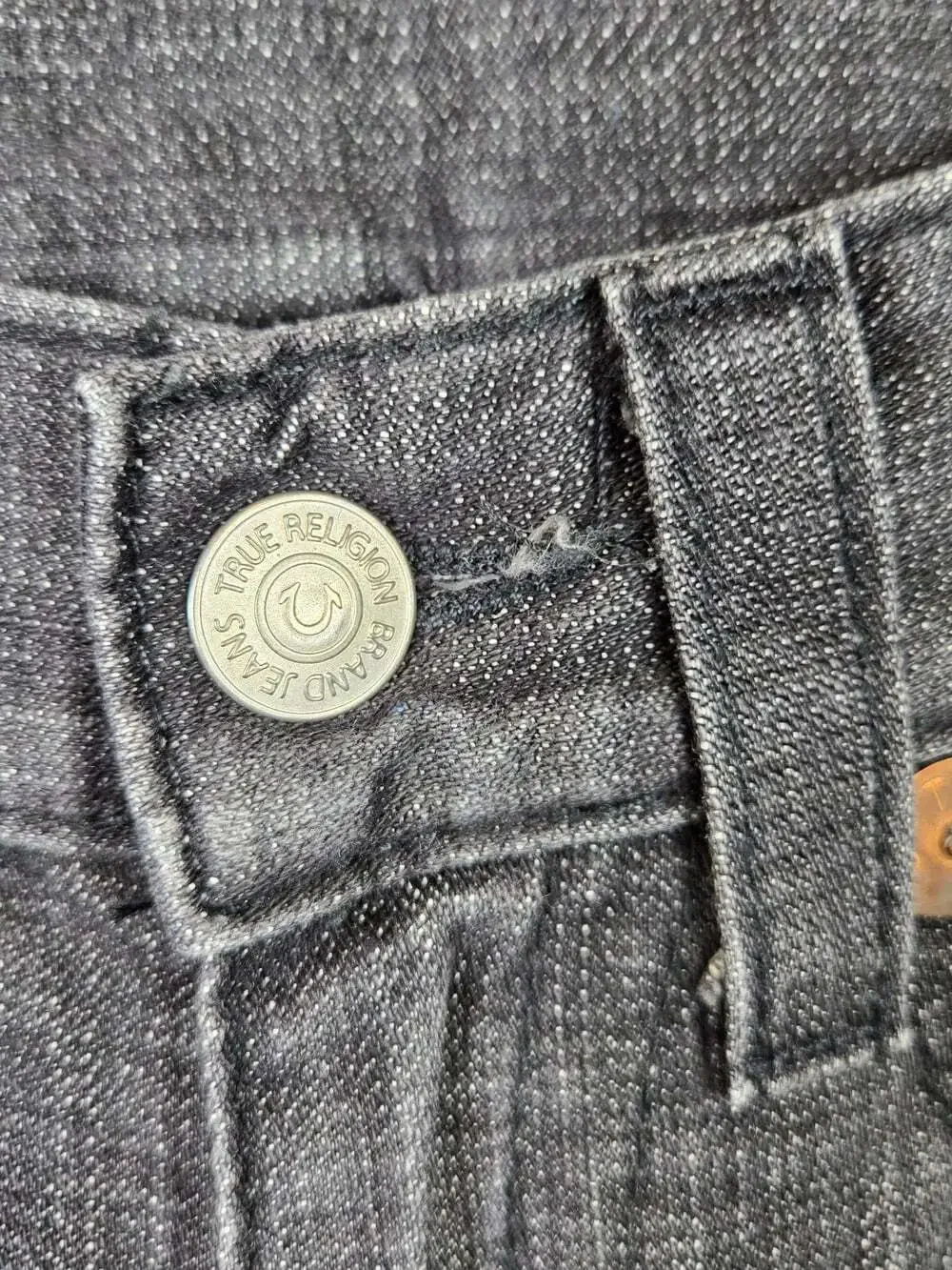 True Religion Billy Black Straight Jeans Made USA Mens 32 Y2K Premium Denim